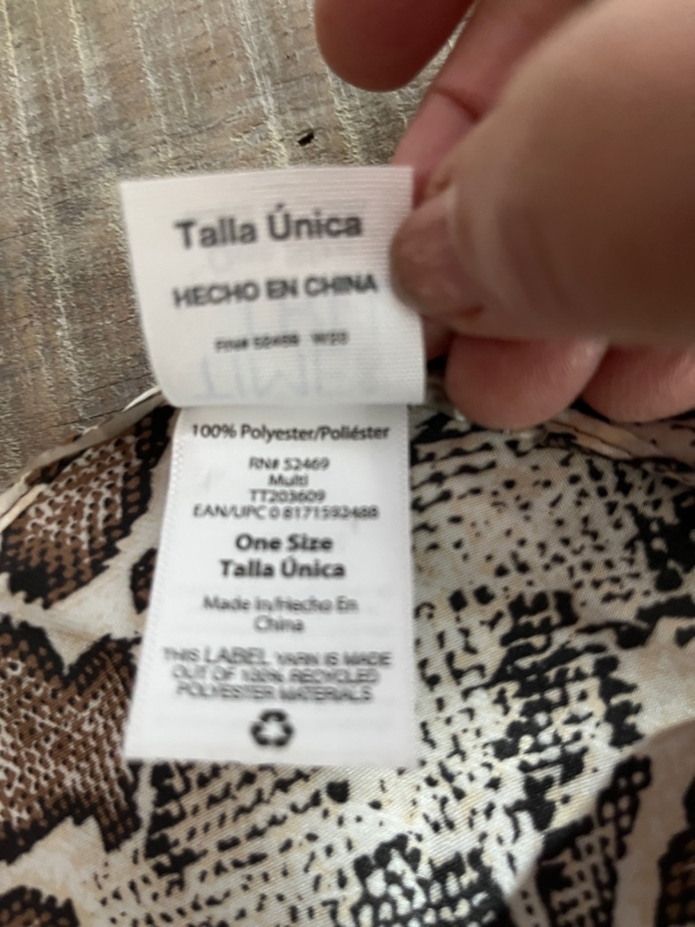 Time & Tru Kimono Snakeskin Print Sz  Os - Picture 7 of 8